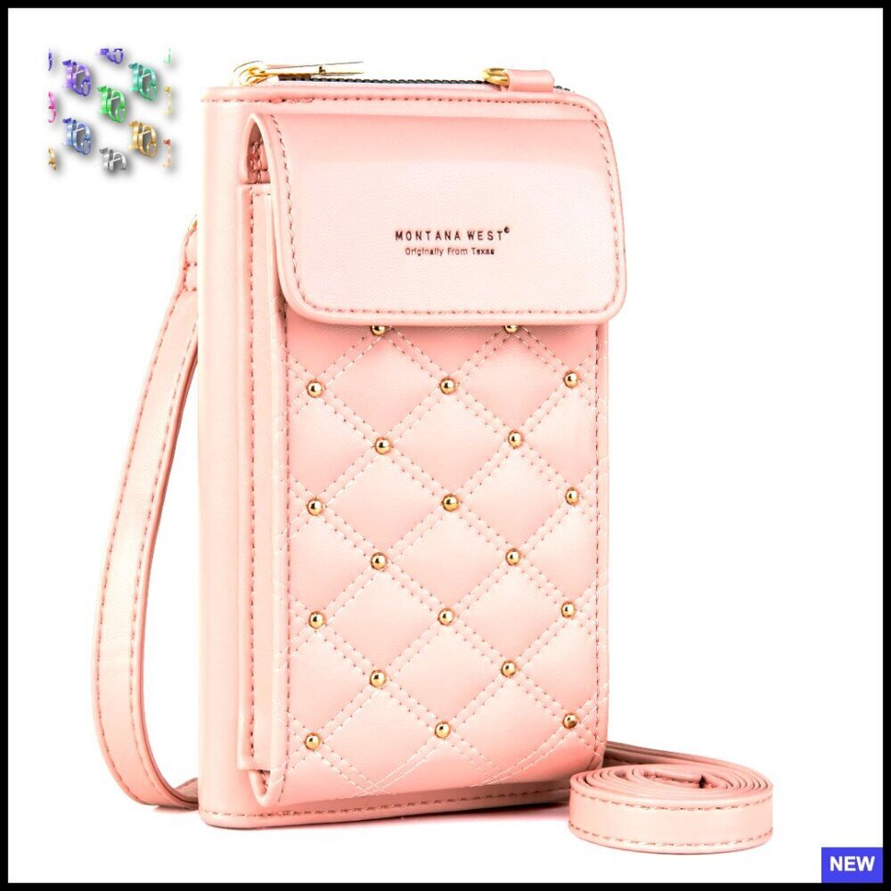 Quilted Vegan Leather Crossbody Phone Purse RFID Blocking Elegant Travel